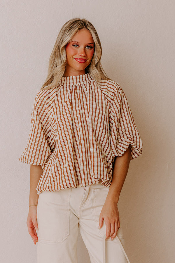 Oxford Charm Gingham Top Image - 4