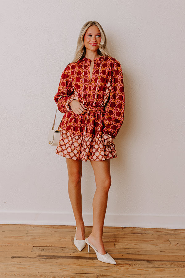 Wanderer Mosaic Color Block Mini Dress Image - 2