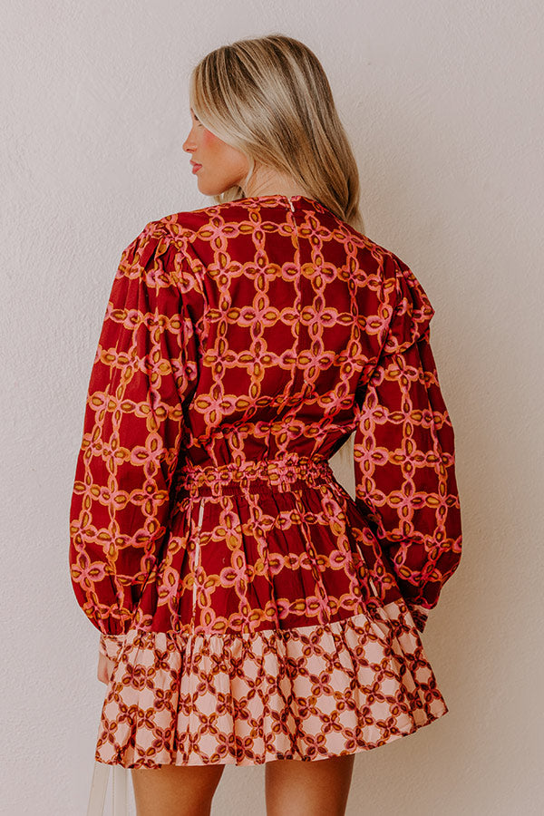 Wanderer Mosaic Color Block Mini Dress Image - 4