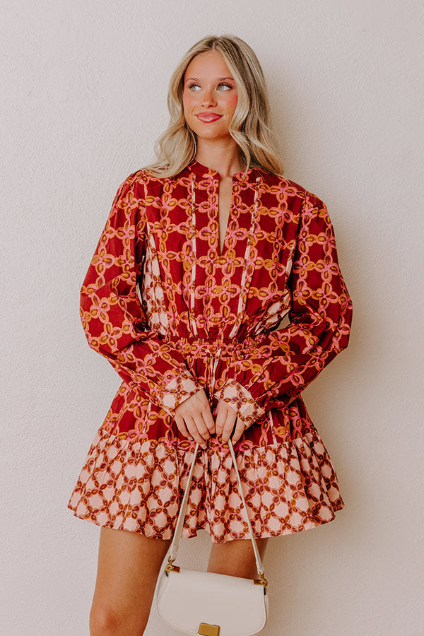 Wanderer Mosaic Color Block Mini Dress Image - 1