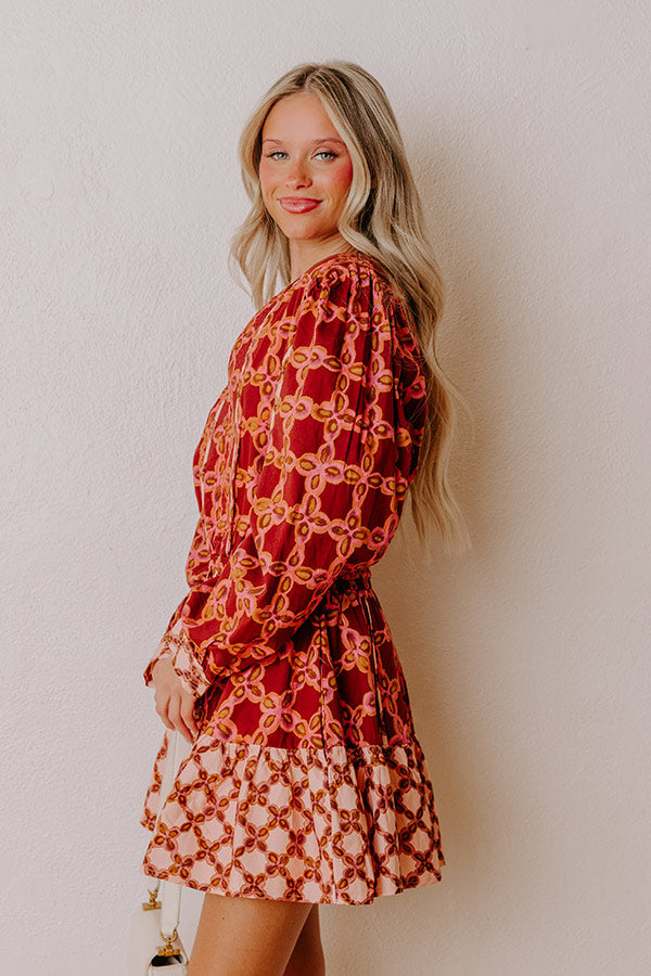 Wanderer Mosaic Color Block Mini Dress Image - 3