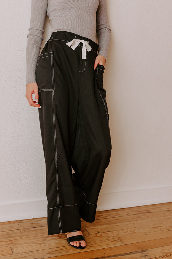 The Lily High Waist Wide Leg Pants in Black Image - 5