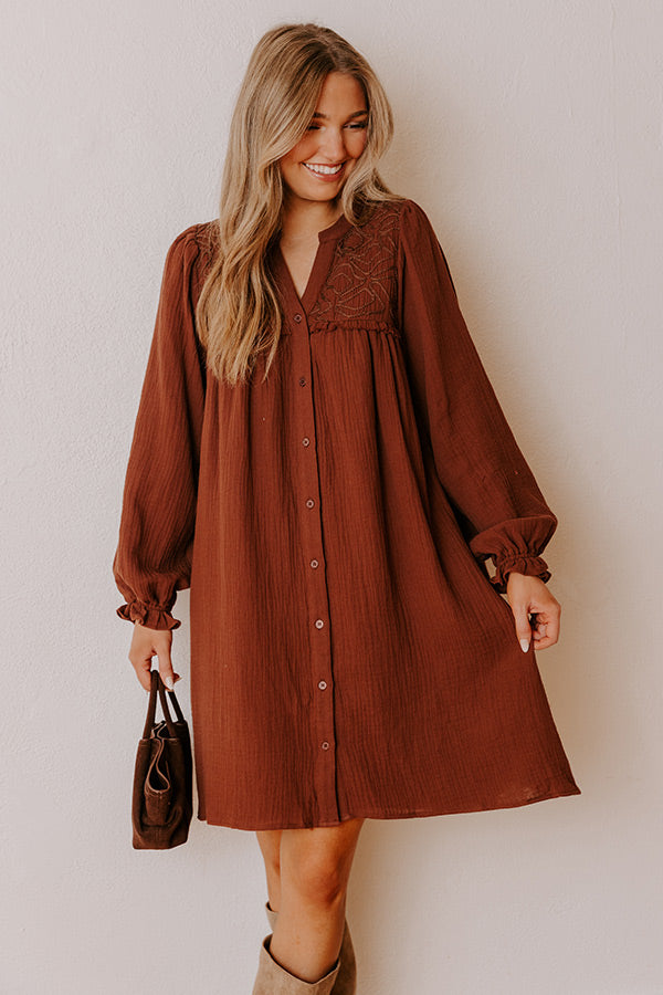 Soho Strolls Embroidered Mini Dress Image - 1