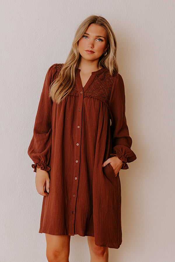 Soho Strolls Embroidered Mini Dress Image - 5