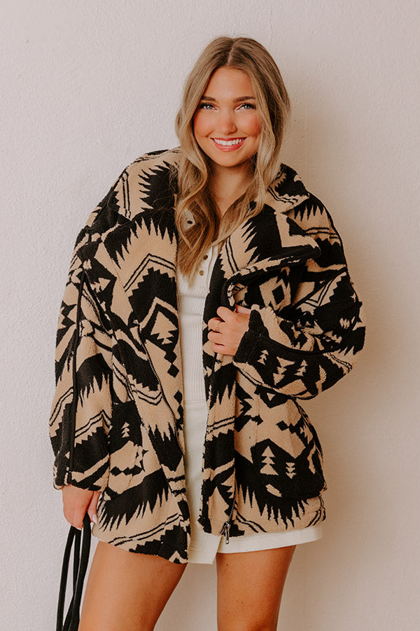 Arizona Bonfire Oversized Sherpa Jacket Image - 5
