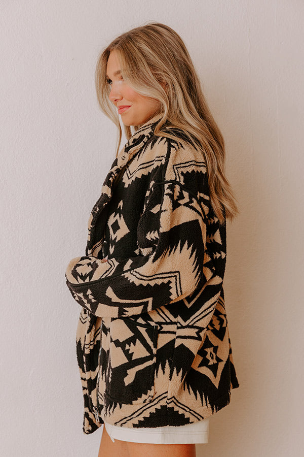 Arizona Bonfire Oversized Sherpa Jacket Image - 4