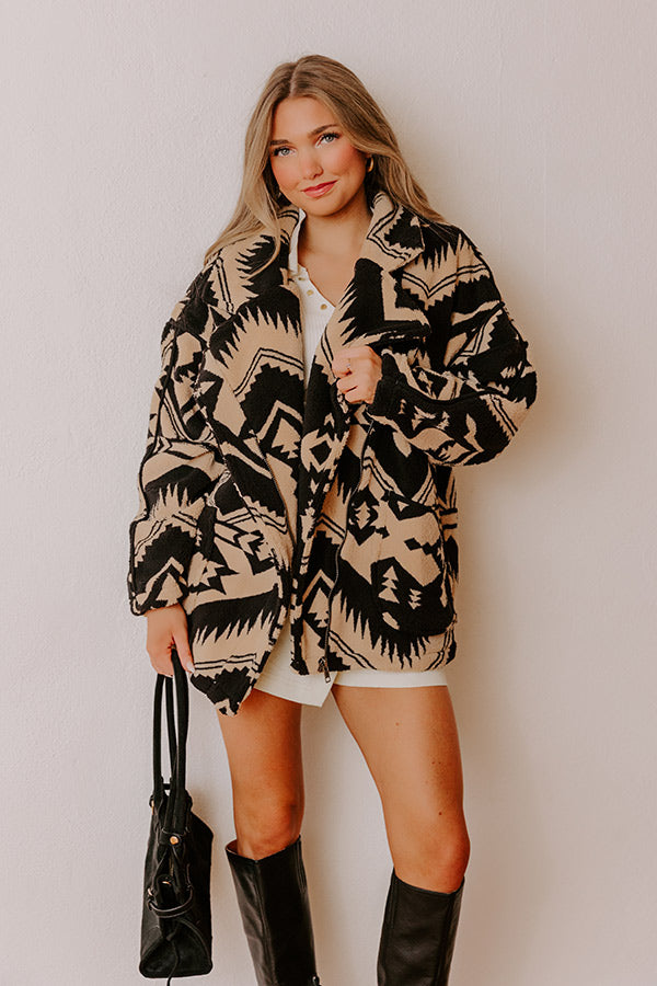 Arizona Bonfire Oversized Sherpa Jacket Image - 2