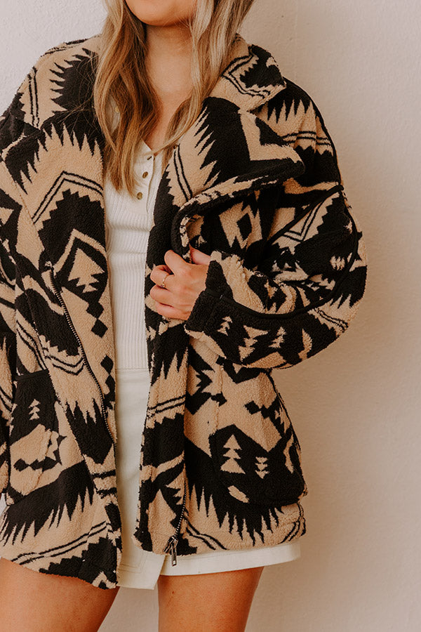 Arizona Bonfire Oversized Sherpa Jacket Image - 3