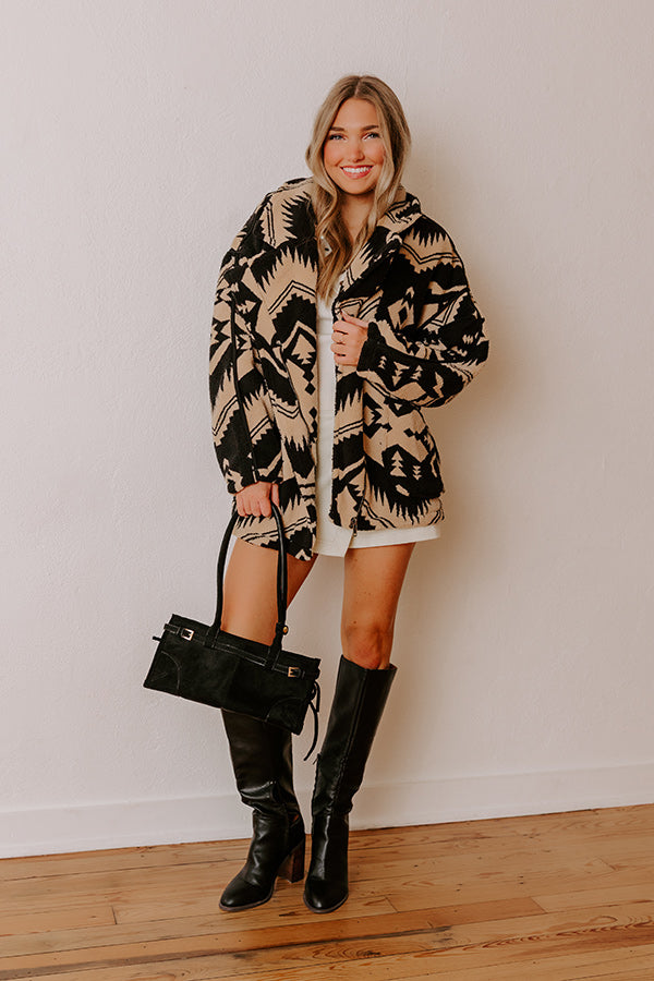 Arizona Bonfire Oversized Sherpa Jacket Image - 4
