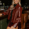 Shimmer Scene High Waist Sequin Mini Skirt in Merlot Image - 1