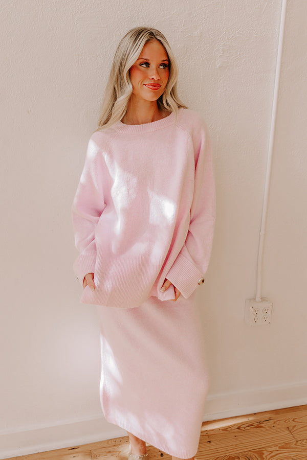 Falling for Cozy Knit Sweater Top in Light Lavender Image - 4