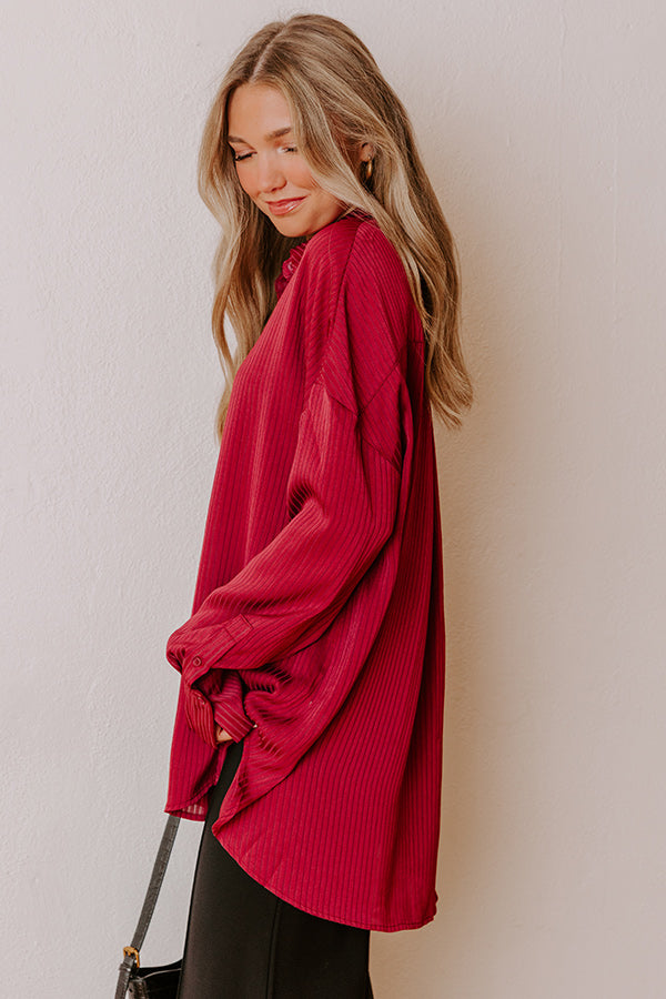 VIP Plans Stripe Button Up Top Image - 3