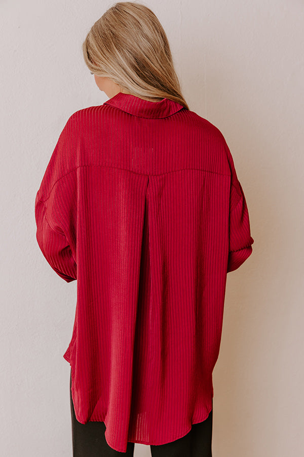 VIP Plans Stripe Button Up Top Image - 5