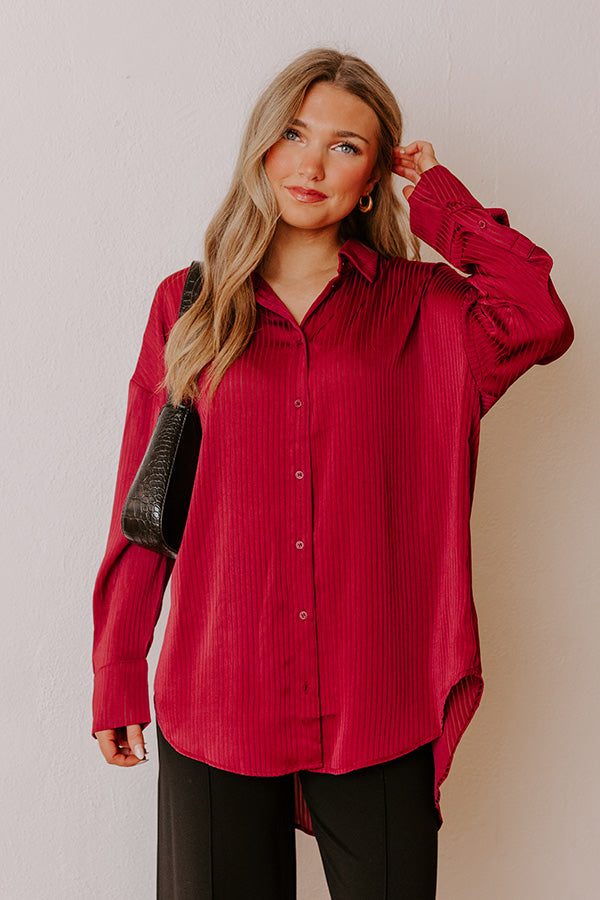 VIP Plans Stripe Button Up Top Image - 4