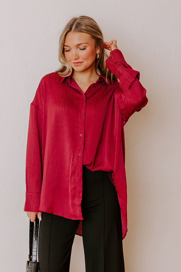 VIP Plans Stripe Button Up Top Image - 1