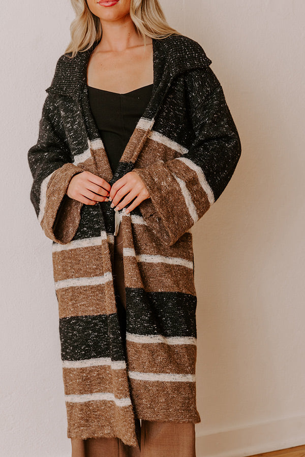 Uptown Ease Stripe Knit Cardigan Image - 5