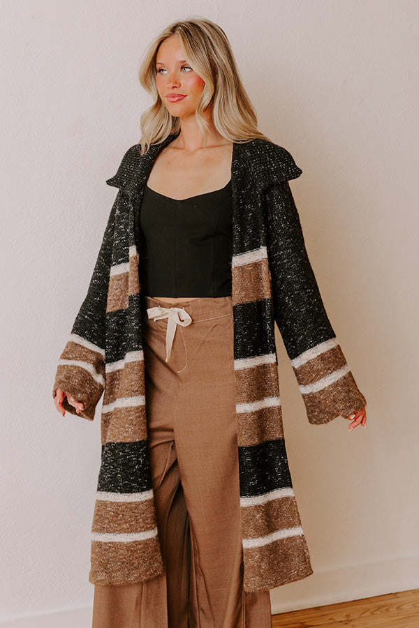 Uptown Ease Stripe Knit Cardigan Image - 4