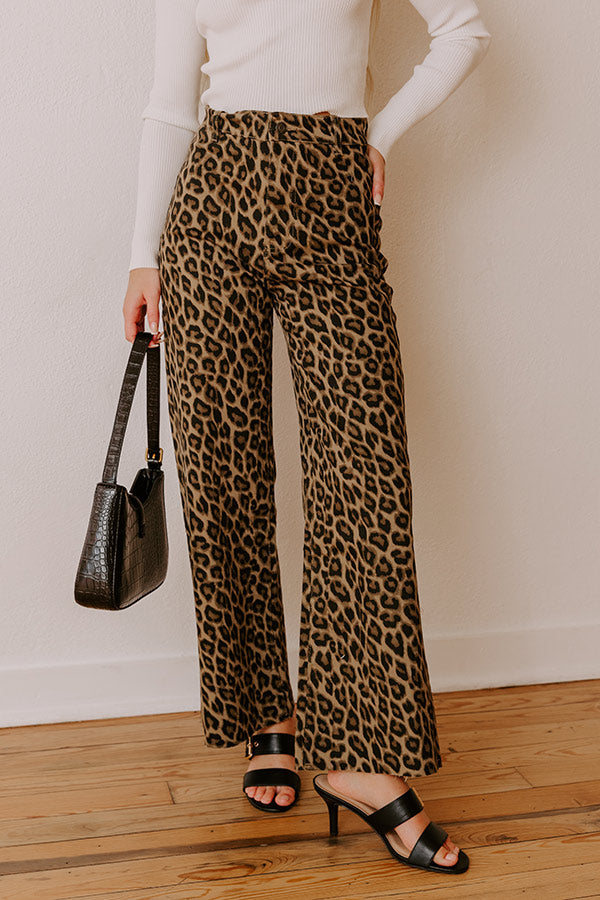The Gianna High Waist Leopard Wide Leg Jean Image - 2