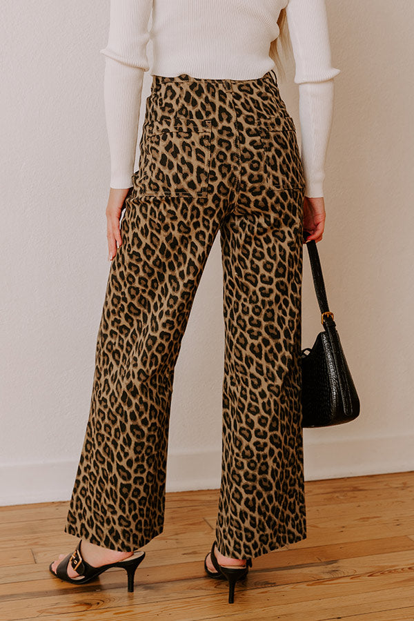 The Gianna High Waist Leopard Wide Leg Jean Image - 5