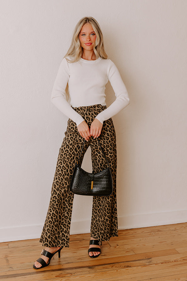 The Gianna High Waist Leopard Wide Leg Jean Image - 1