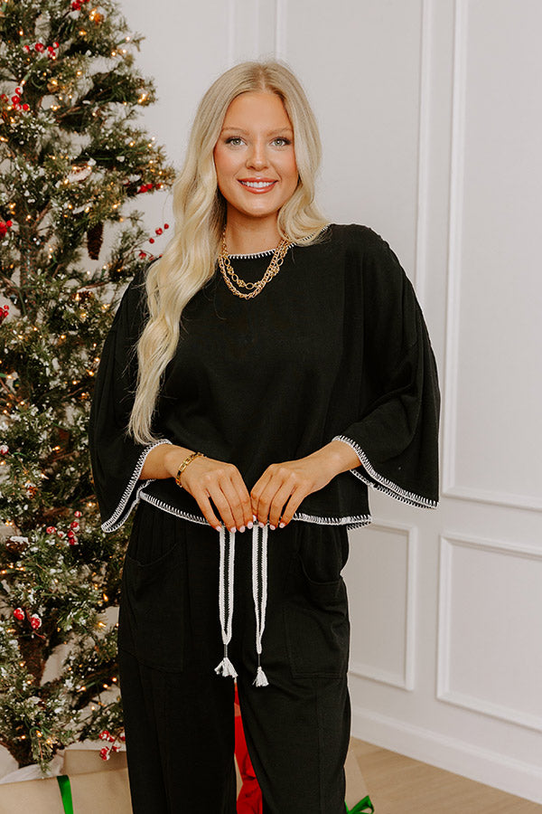 Simple Comforts Shift Top in Black Image - 5