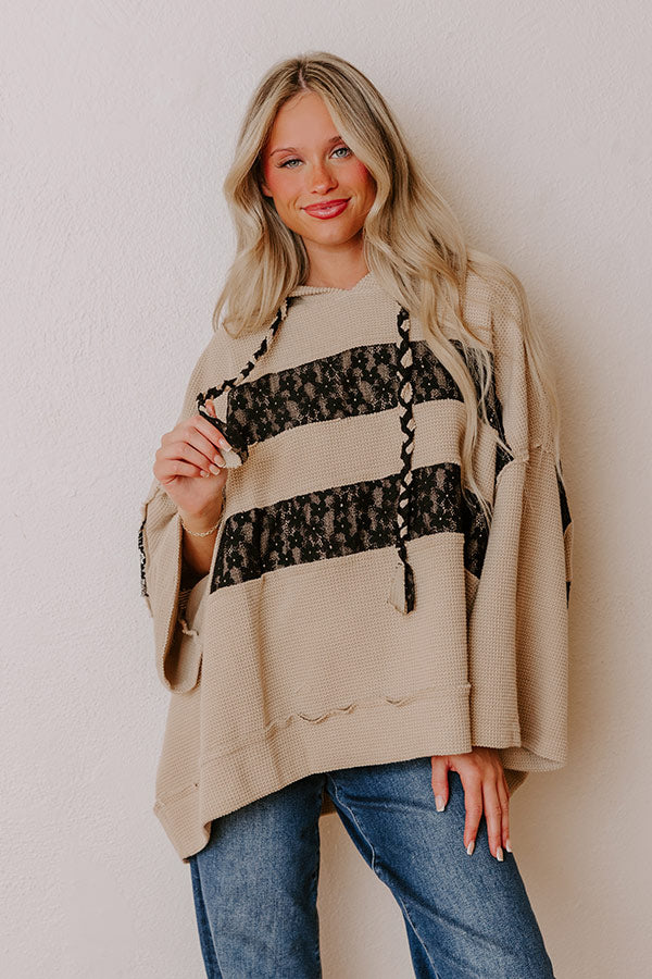 Cocoa And Kindness Knit Hoodie Image - 2