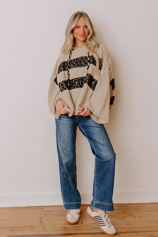 Cocoa And Kindness Knit Hoodie Image - 1