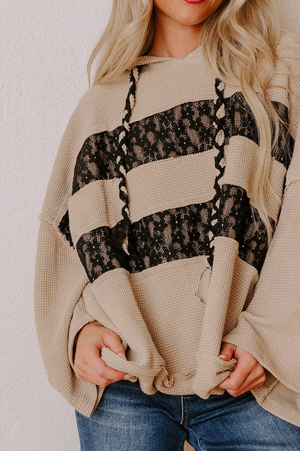 Cocoa And Kindness Knit Hoodie Image - 4