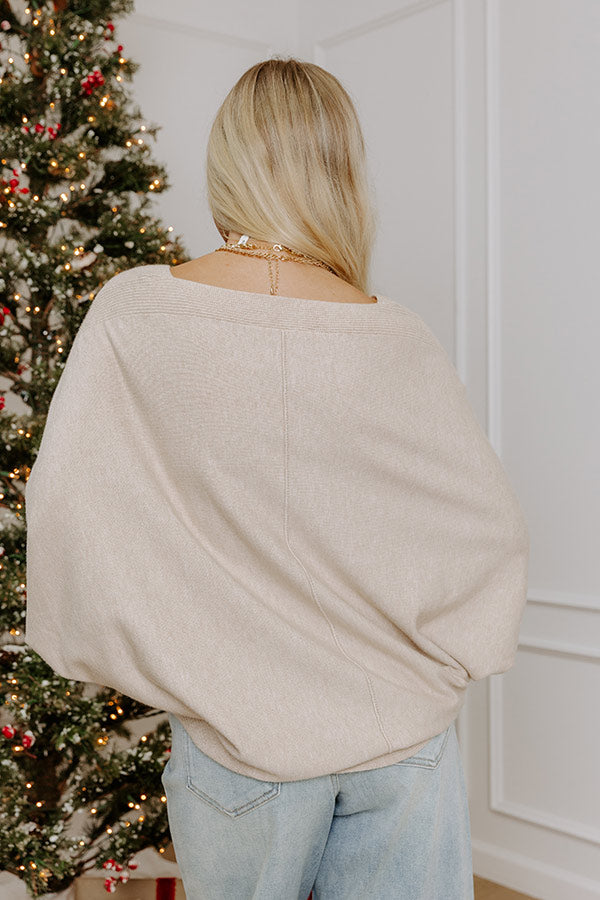 Bistro Vibes Knit Dolman Top in Oatmeal Image - 5
