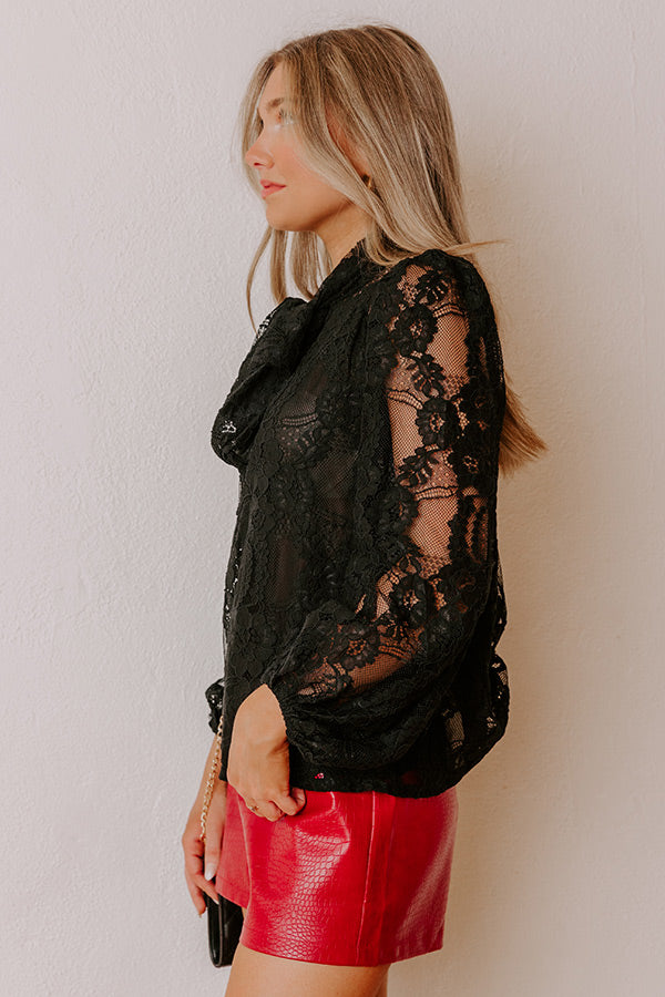 City Atelier Lace Front Tie Top Image - 3