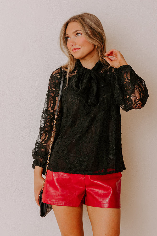 City Atelier Lace Front Tie Top Image - 1