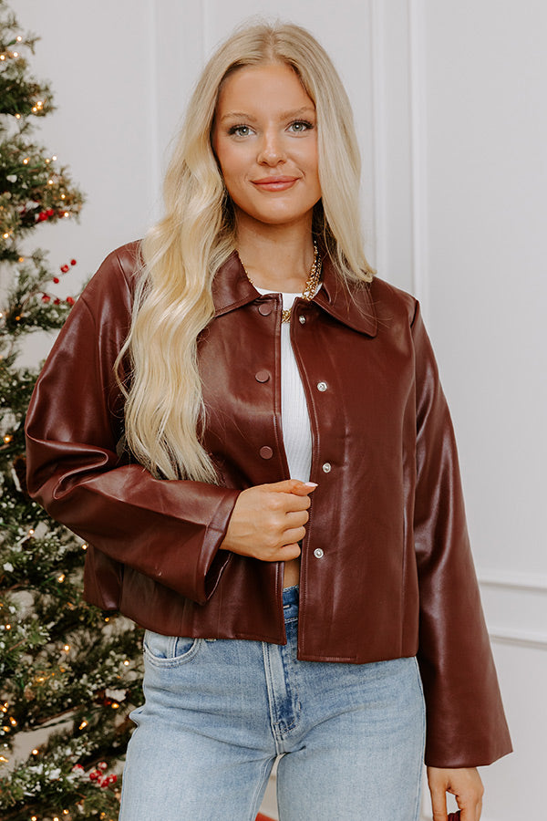 Night On The Town Faux Leather Jacket Image - 3