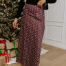 Effortless Spots High Waist Satin Midi Skirt Image - 1