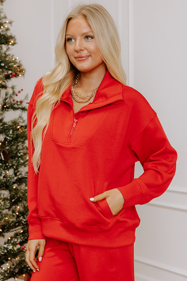 Metro Lounge Quarter Zip Scuba Sweatshirt Image - 4