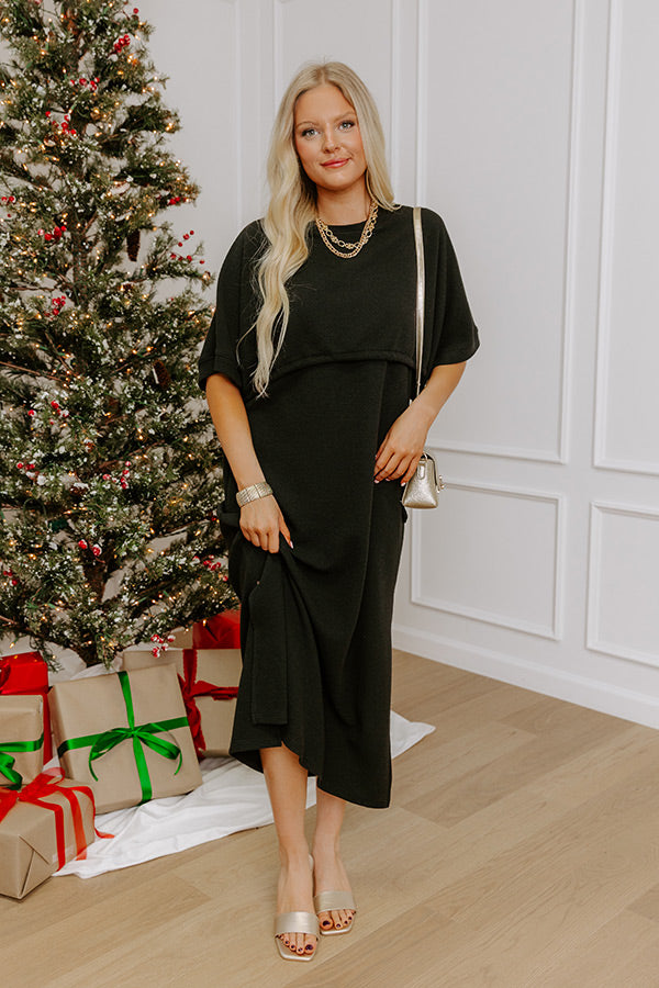 Uptown Muse Knit Midi Dress Image - 5