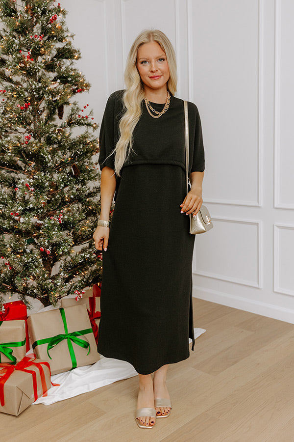 Uptown Muse Knit Midi Dress Image - 1