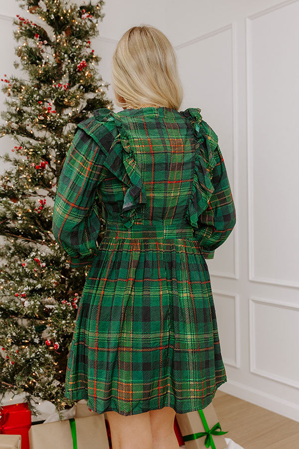 Plaid Passion Ruffle Mini Dress Image - 3