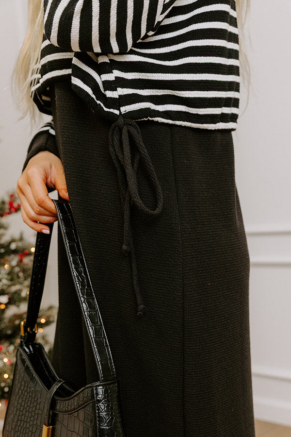 Modern Lines Knit Midi Dress Image - 3