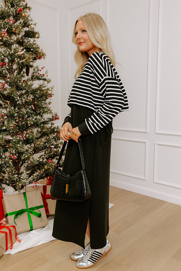 Modern Lines Knit Midi Dress Image - 4