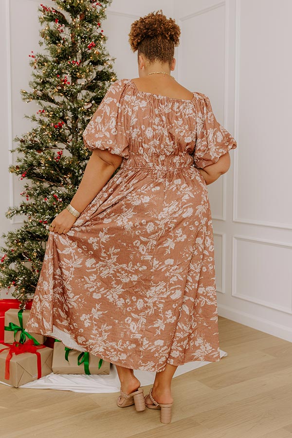 Wildflower Kiss Floral Midi Dress Curves Image - 5