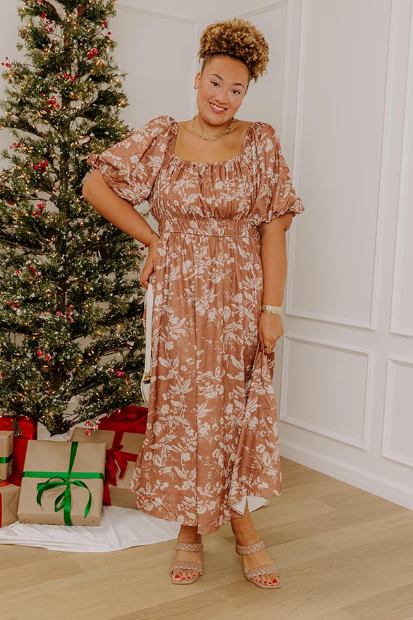 Wildflower Kiss Floral Midi Dress Curves Image - 3