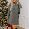 Soho Soft Knit Sweater Mini Dress in Charcoal Image - 1