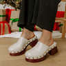 The Lily Faux Leather Clogs Image - 1