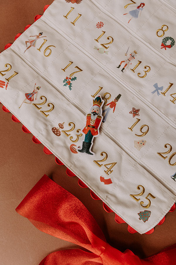 Rifle Paper Co. Nutcracker Embroidered Hanging Advent Calendar Image - 4