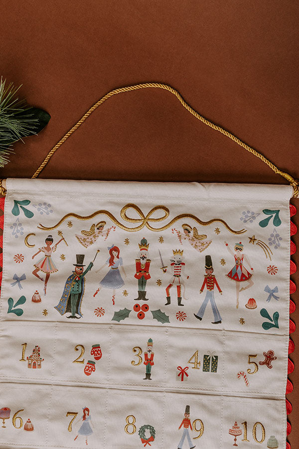 Rifle Paper Co. Nutcracker Embroidered Hanging Advent Calendar Image - 3