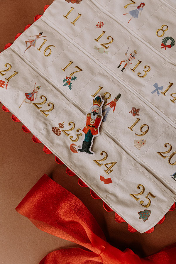 Rifle Paper Co. Nutcracker Embroidered Hanging Advent Calendar Image - 1