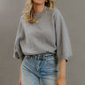 Downtown Cozy Knit Sweater Top in Grey Image - 1