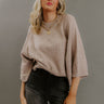 Downtown Cozy Knit Sweater Top in Light Mocha Image - 1