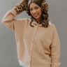 Coffee Shop Cutie Knit Cardigan in Camel Image - 1