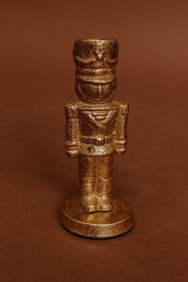 Nutcrackers March Gold 5.5 inch Candlestick Holder Image - 1